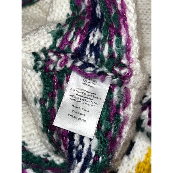 Talbots Cream Fair Isle Knit Grandma Sweater Women's Size XS - Picture 8 of 9